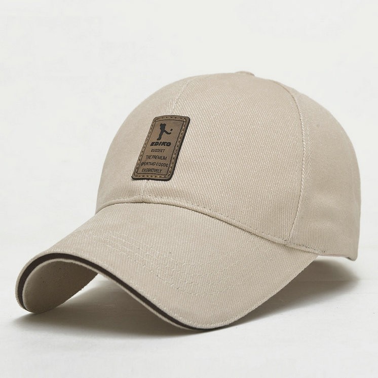 Mannen Verstelbare Baseball Cap Casual Leisure Hoeden Mode Jongen Snapback Hoed Caps: Light Beige