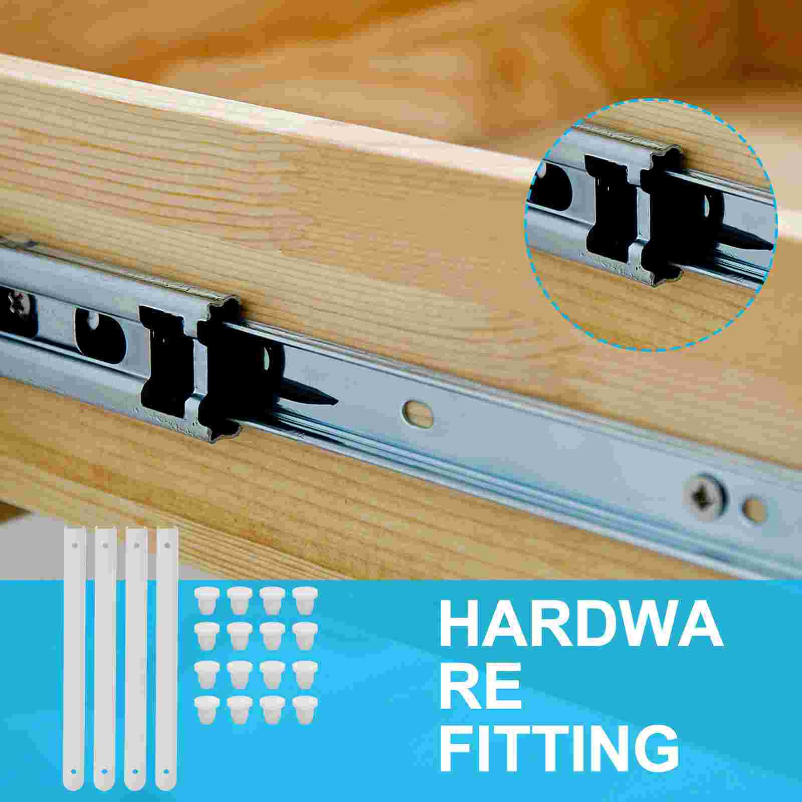 4 Sets Premium Drawer Guide Slides Simple Drawer Slides Drawer Guide Rails