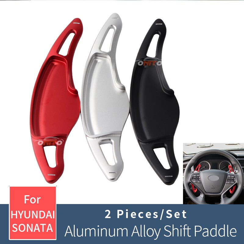 2 Stks/set Voor Hyundai Sonata 9 Aluminiumlegering Auto Stuurwiel Gear Shift Paddle Shifters Auto Styling Auto Accessoires