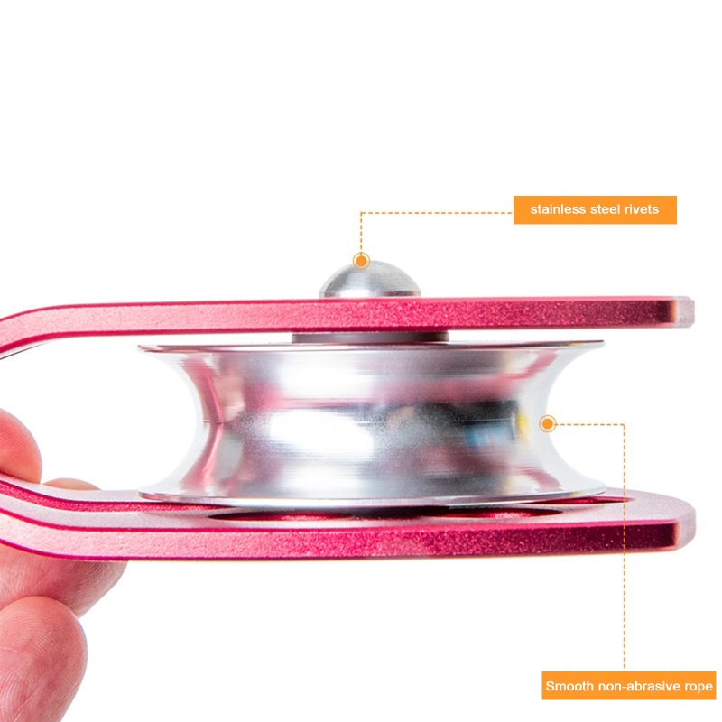 30KN Climbing Rope Pulley Certificated Climbing Rescuing Mountaineering Rigging Swing Sheave Rescue Work at Heights Pulley