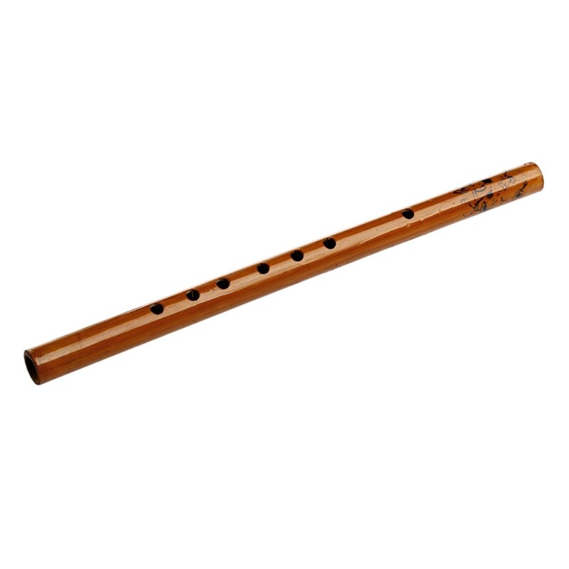 Traditionelle 6- loch-bambusflöte/klarinette, schülerinstrument, holzfarbe  r9ce