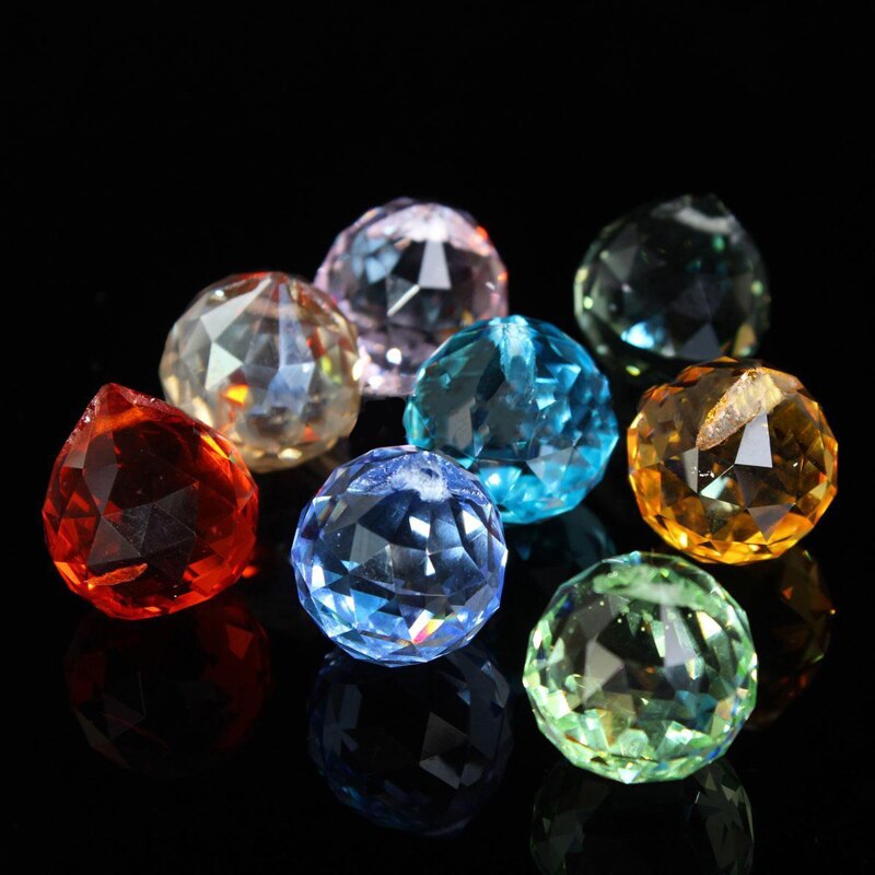 8 Pcs Kristallen Kroonluchter Onderdelen Crystal Glas Prisms Regenboog Kroonluchter DIY Verlichting Woondecoratie Kroonluchter Hangers
