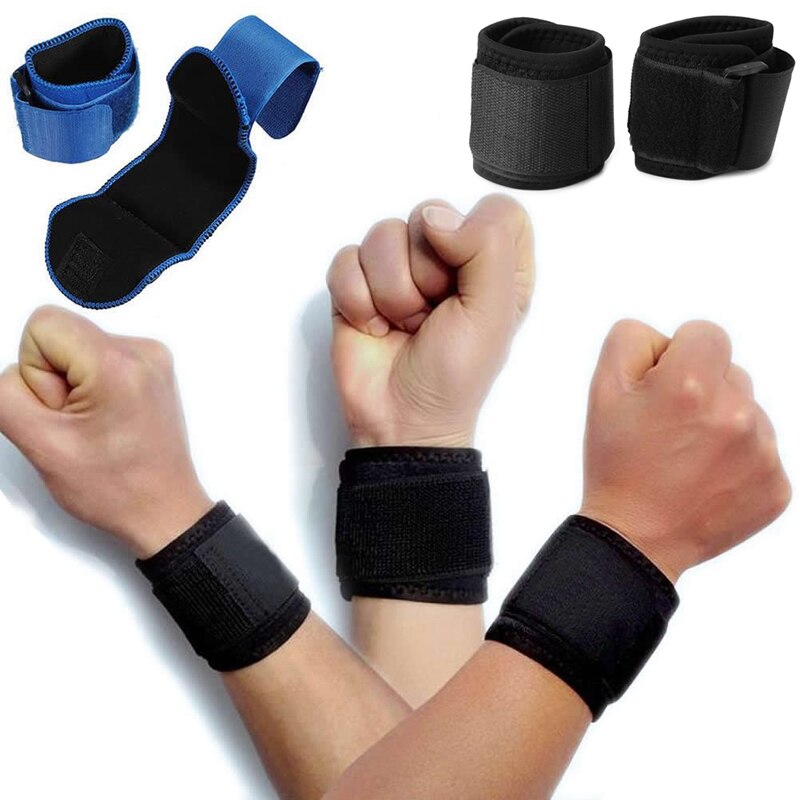 Justerbart sportsarmbåndsstykke wrap bandasje støtte gym stropp armbånd