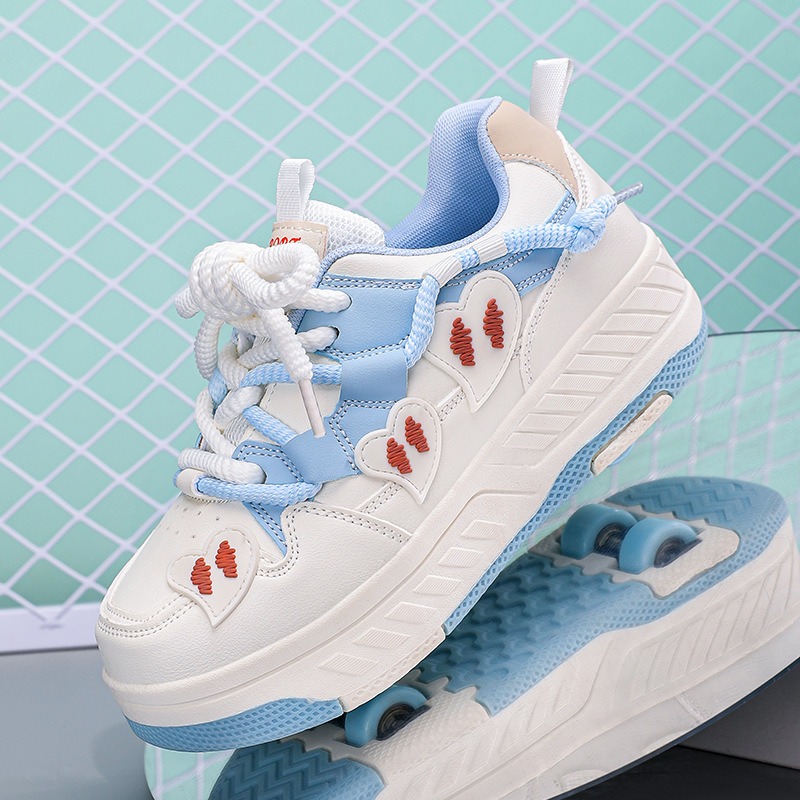 Rulleskøjtesko til børn, drenge og piger, sneakers med aftagelige hjul