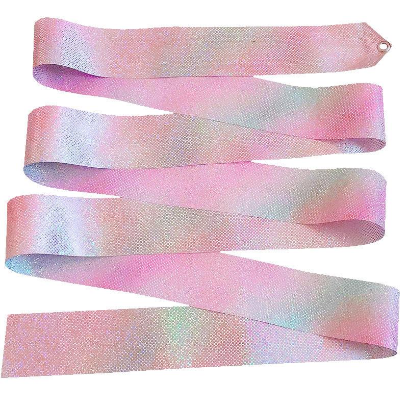 2M/4M/6M Dans Linten Knipperende Ster Lint Kunst Gymnastiek Ballet Streamer Twirling Stok Kid adulte Sport Training Accessoire