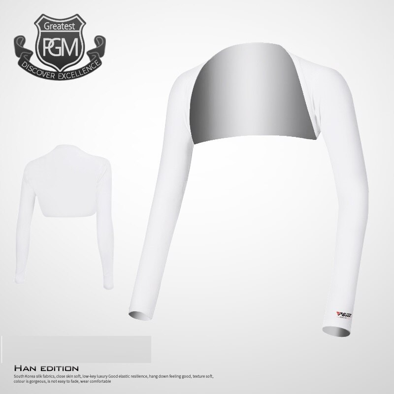 Femmes Golf glace soie manchette dame bras Protection solaire UV Protection châle multifonction Cape manches été refroidissement vélo manchette cyclisme: WHITE / S