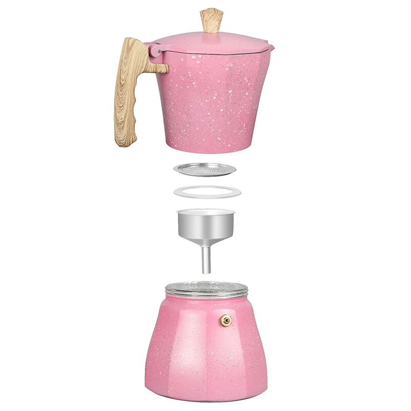 Komfur espressomaskine - moka pot kaffemaskine til gas eller elektrisk komfur top  - 3 kopper espresso shot maker til italiensk
