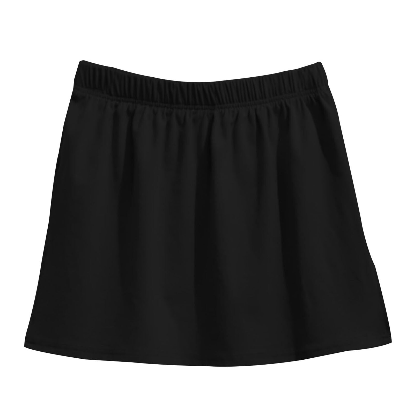 Sommer høj talje sweatshirt base nederdel med kvindelig tennis kort nederdel fire sæsoner all-match mini blød nederdel i forneden #30: Sort