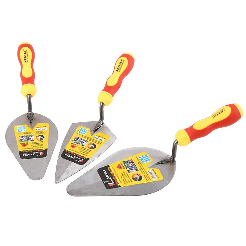 6-9 Inch Carbon Steel Plaster Trowel Concrete Vibration Trowel Scraper Pointed Brick Trowel Bricklayer Tools