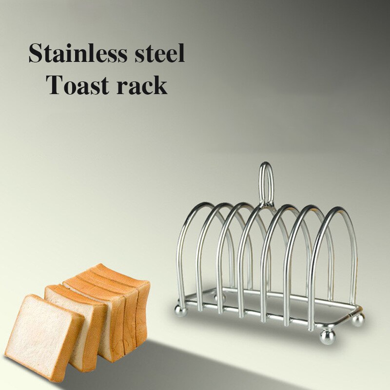 Rustfrit stål restaurant brødholder opbevaring toast rack køkken morgenmad fest crisper display mad 6 skive redskab