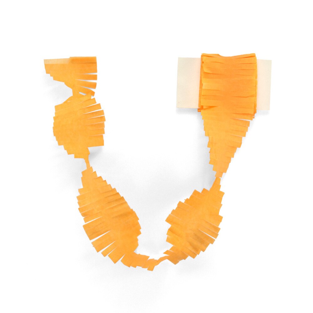 3M Fringed Party Streamers Tissue Paper Garland DIY Fringe Curtain Banners Photo Backdrop Wedding Birthday Shower Decoration: A10 Orange