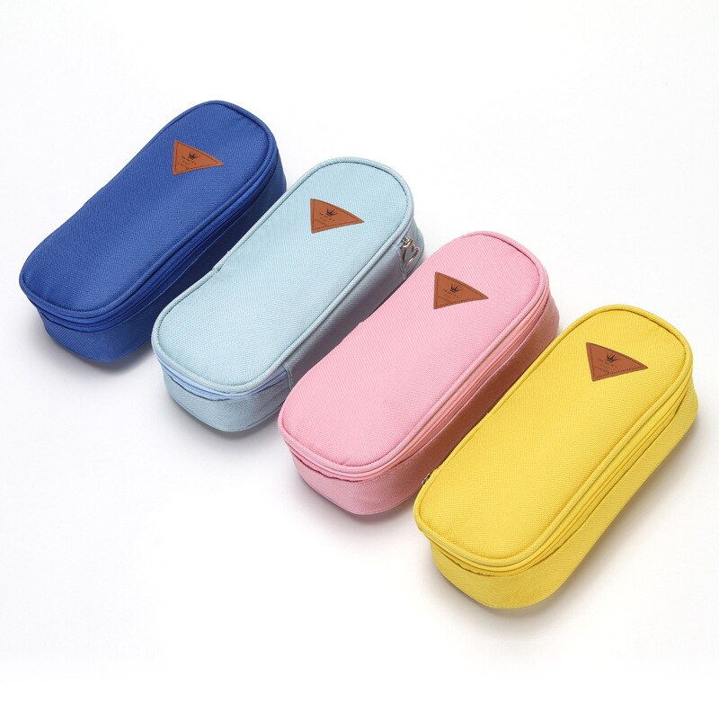 High Canvas Fabric Multifunctional Pencil Box Large Capacity Pencil Case Portable Pen Holder Kid Stationery Box