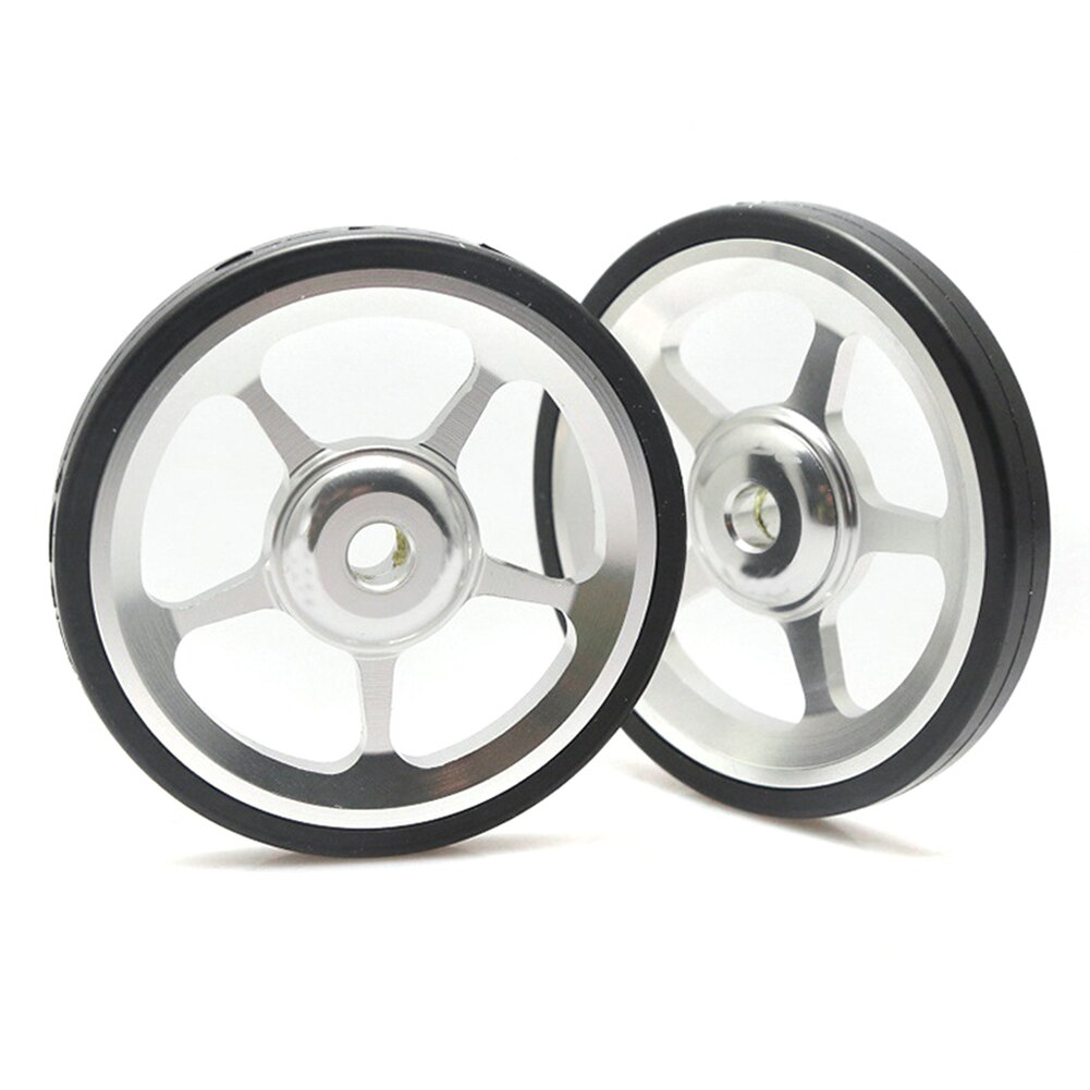 2 uds fácil ruedas Durable aleación de aluminio Mini ensanchamiento Super ligero reemplazo trasero plegable bicicleta al aire libre estable para Brompton