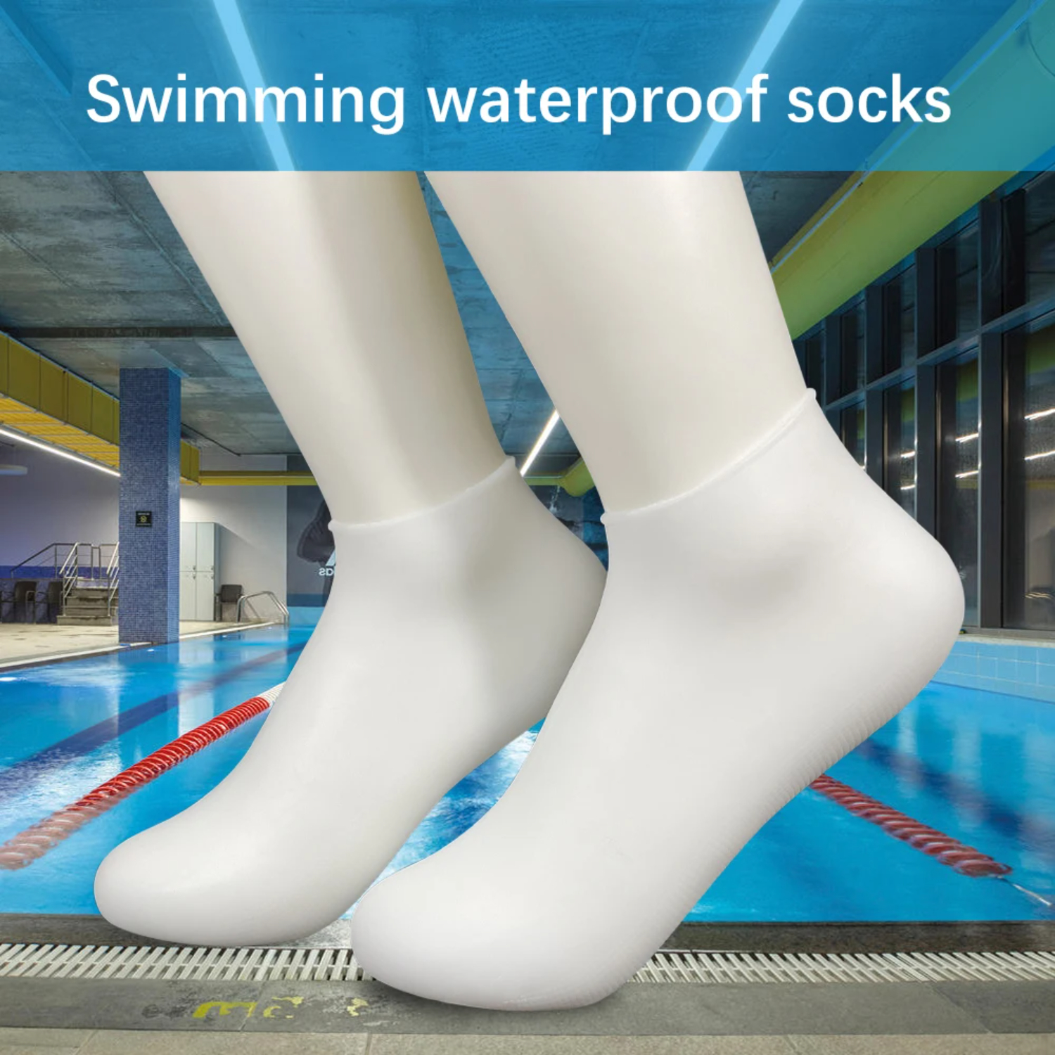 Calcetines de buceo de silicona, calcetines de natación de 3mm, cálidos, a prueba de agua, botas de agua para surf, zapatos de playa, calcetín elástico antideslizante