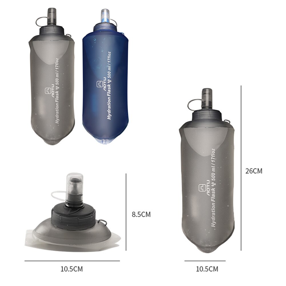 Saco de água ao ar livre fácil segurança exercício acessórios 500ml portátil dobrável ciclismo macio balão beber bolsa para aotu
