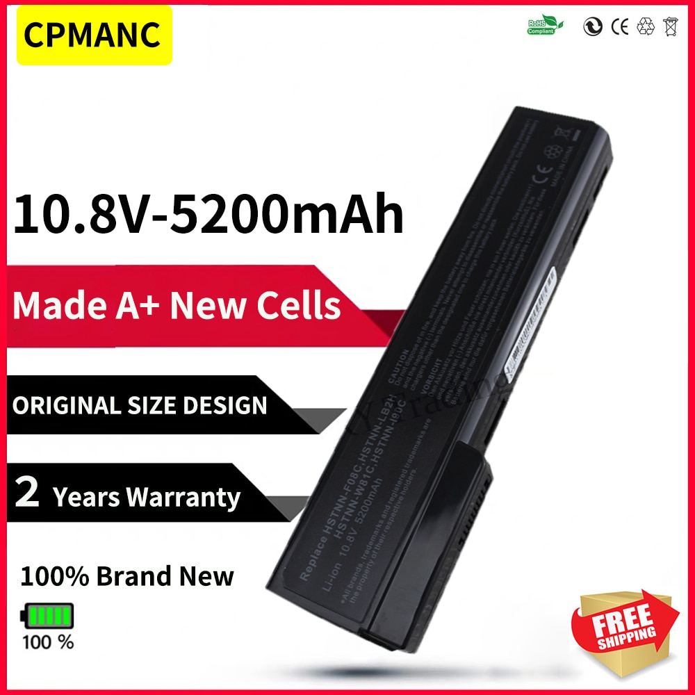 6 celle 5200 MAH Batteria per HP EliteBook 8460 p 8460 w 8470 p 8470 w 8560 p 8570 w 8570 p 6360b 6460b CC06 CC09 CC06XL HSTNN-CB2F