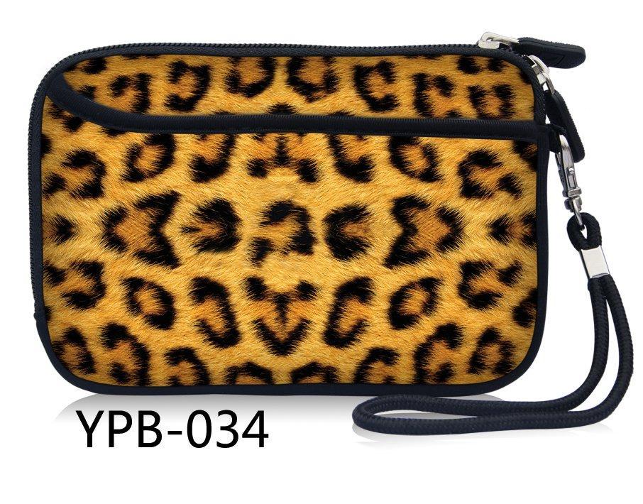 2.5 " bærbar harddisktaske lynlås til ekstern harddisk disk/elektronikkabel organizer taske/powerbank  /mp5 hdd box taske: Leopard