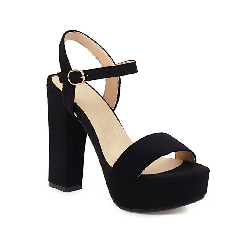MORAZORA grande taille 33-43 talons hauts chaussures été plate-forme boucle fête mariage chaussures talons épais bout rond femmes sandales