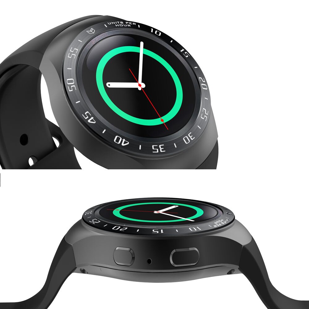 Samsung galaxy watch 42mm/s2 sm-r720 kehys rengas tarvikkeet kansi naarmuuntumista estävä ruostumattomasta teräksestä suojakehä: Musta