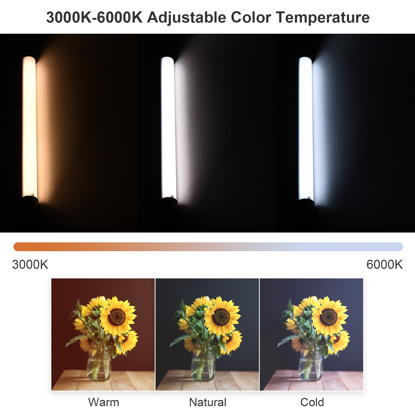 Andoer Rgb Led Video Licht Wand 10W 3000K-6000K 6 Kleuren 10%-100% Dimbare 150 kralen 1200LM Met 9 Effecten Afstandsbediening