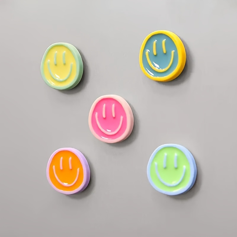 10 Pcs Cartoon Smile Face Refrigerator Magnets, Cute Decorative Fridge Magnets for Kitchen, Office, Whiteboard, Locker, Cabinet