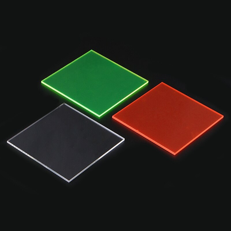 Plexiglass Board Colored Acrylic Sheet 8*8cm DIY Toy Accessories Model Making L4MB