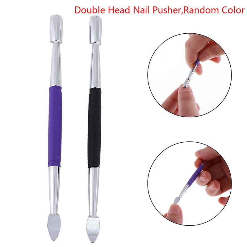 1Pcs Nail Art Gereedschap Rvs Cuticle Pusher Spoon Remover Nail Care Cleaner Manicure Nail Art Pedicure Tool