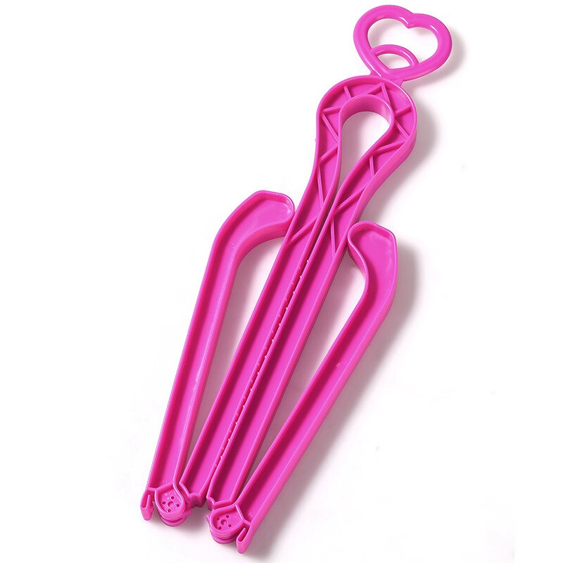 1 pc Draagbare Opvouwbare Schoenen Supporter Houder Anti-vervorming Candy Kleur Houden Schoenen Boot Rechtop Plastic Lange Laarzen Shaper: pink