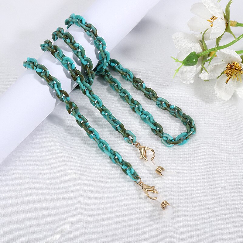 Neue Mehrfarbige Dünne Harz Acryl Sonnenbrille Kette Für Frauen Männer Brillen Ketten Lesen Eyewears Schnur Halter Neck Strap Lanyard: 012