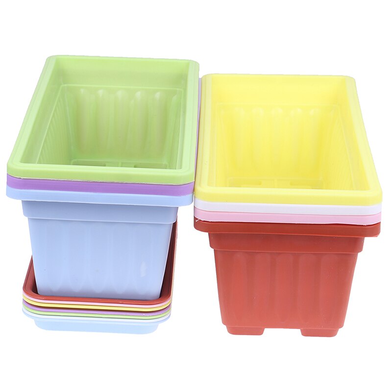 1pc Flower Pots Planters Pot Trays Plastic Pots Large Square Pots For Succulent Plants