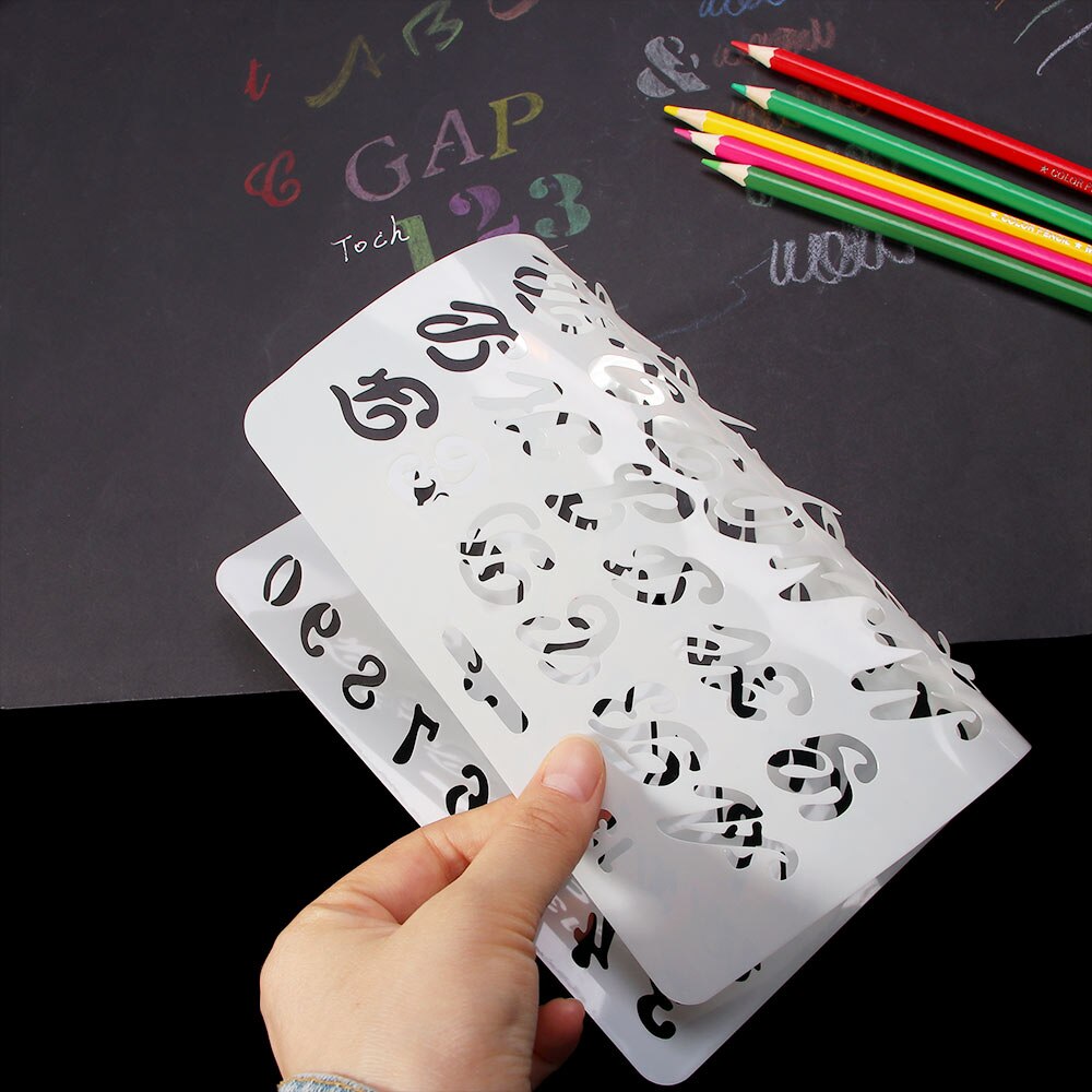 1pcs 27cm Alphabet Letters DIY Craft Layering Stencils Painting Scrapbooking Stamping Embossing Album Card Template