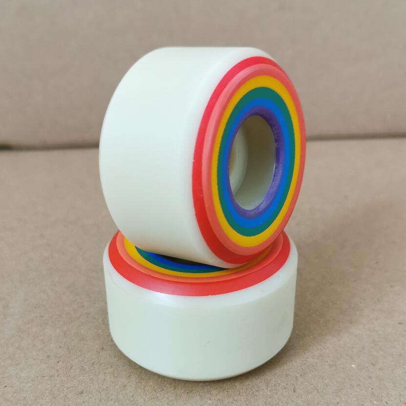 Good lgbt pride equality skateboard wheels 53mm 104A=101DURO conical shape MAKA SPEED pro brand rainbow skateboard wheel