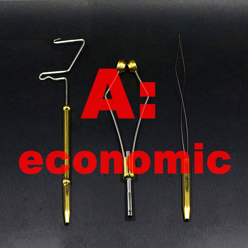 Whole set premium fly tying tools ceramic tip bobbin thread holder whip finisher&amp;fly tying scissors combo fly fishing tackle kit: A economic set