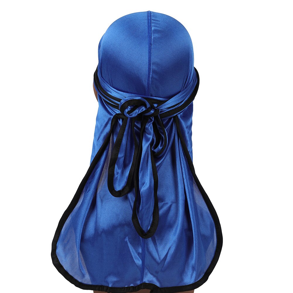Men's Durag Satin Doo rag Solid Color Bandana Silky Turban