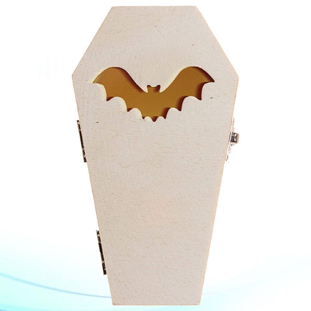 1pc houten nachtlampjes in de vorm van een vleermuis, een grappige knutsellay-out voor een halloween-feestje.