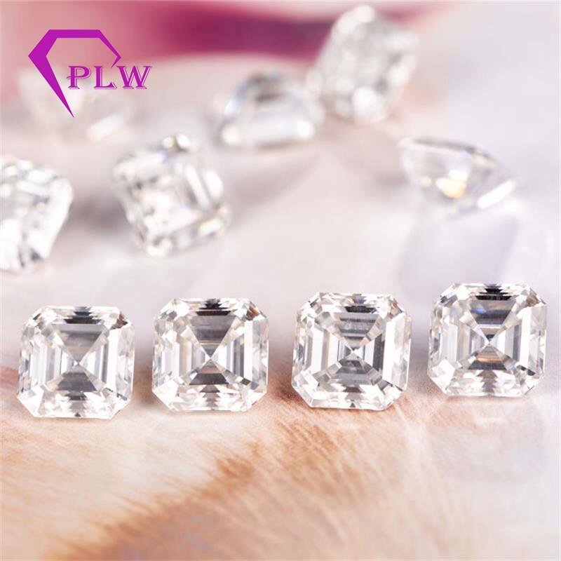 Joyería de Provenza 0,35 quilates 4*4mm D color asscher corte positivo gema piedra suelta moissanita para pulsera anillo cadena pendiente