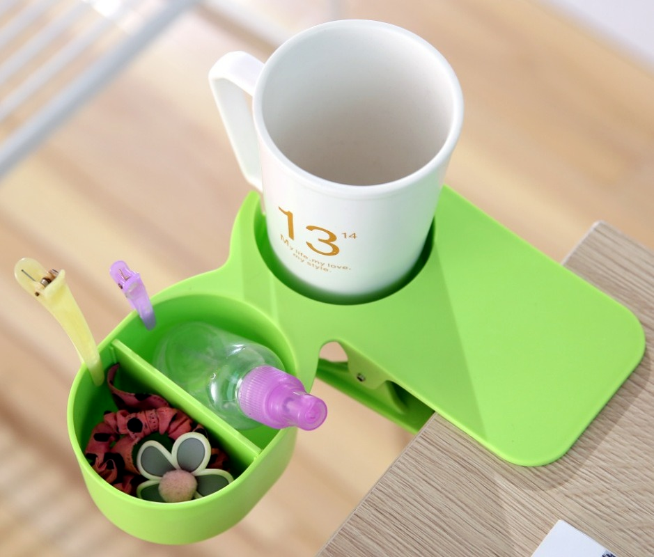 Estante de almacenamiento para oficina, Soporte para vasos, Clip para mesa, escritorio, organizador de botellas, Clips para mesa, Soporte para vasos y bebidas