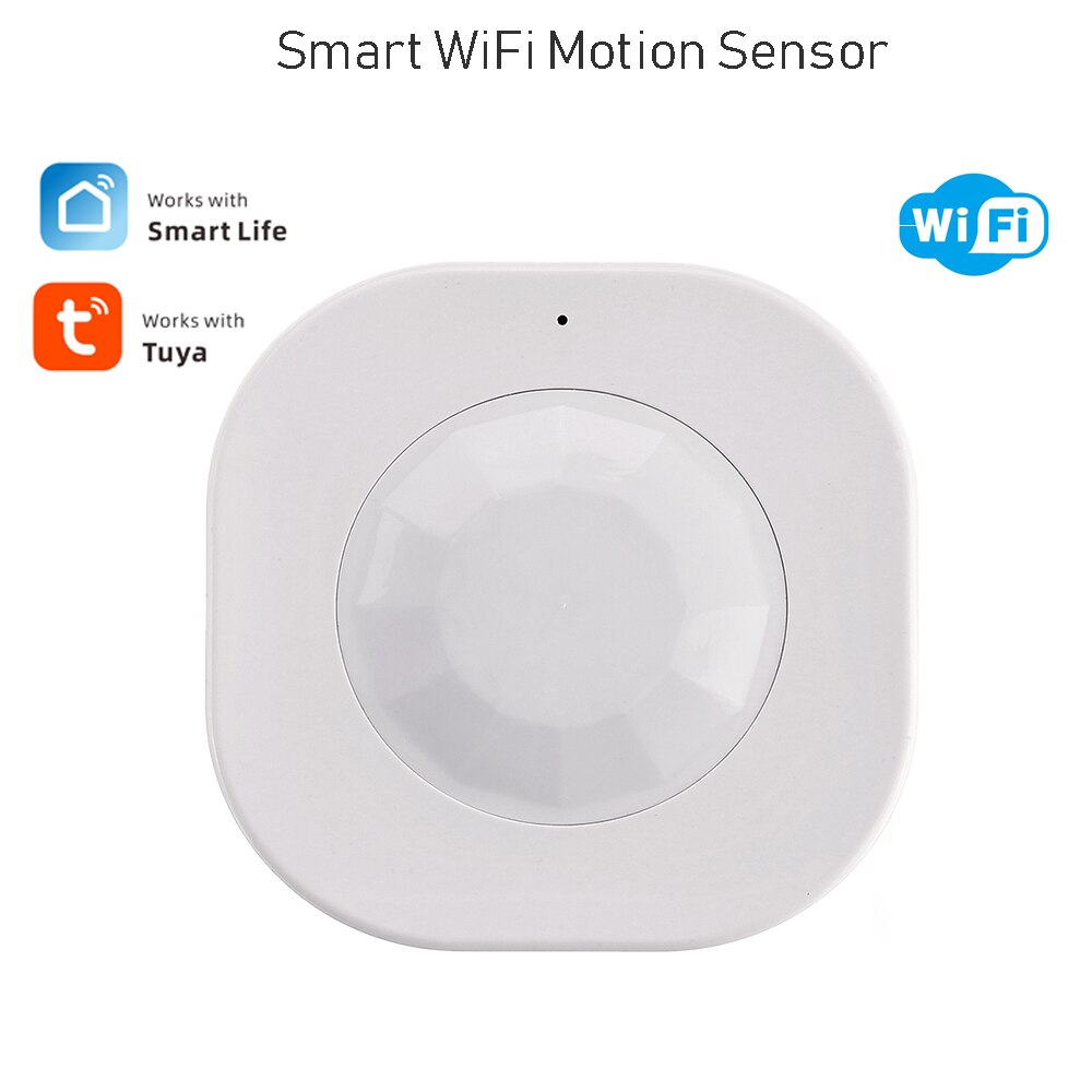 Tuya Smart Home WiFi Light Control PIR Motion Sensor, House Security Infrared Human Body Detect Alarm to Anti-Theft