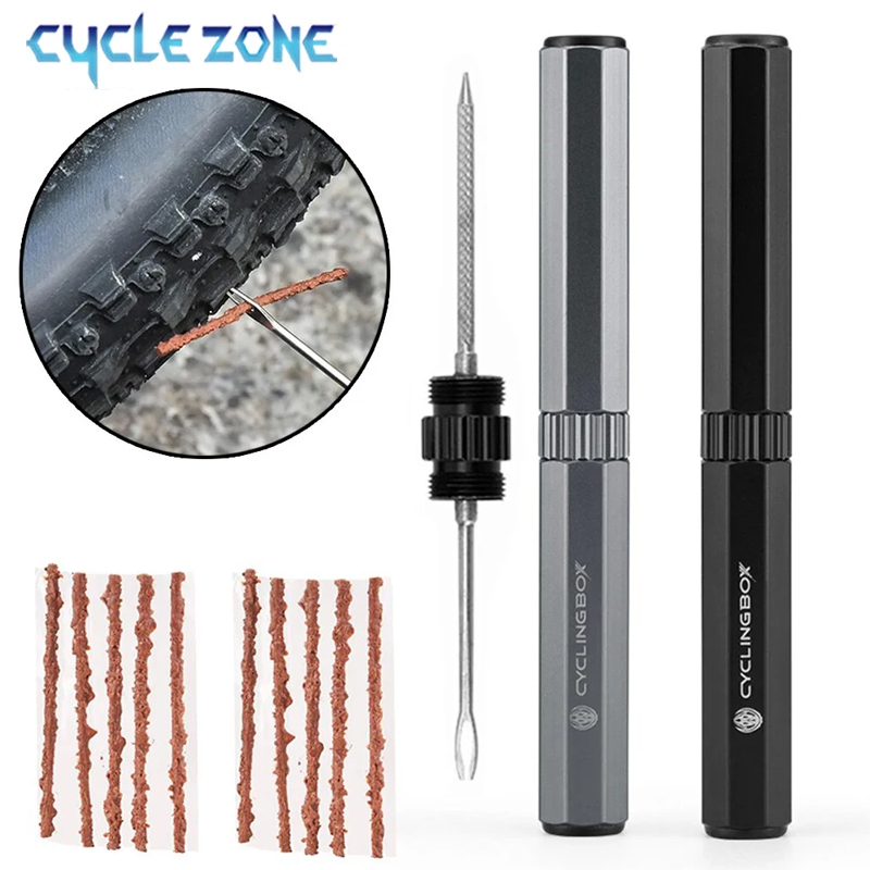 Fahrrad schlauchlos Reifen Reparatur Werkzeug Bausatz Mini MTB Rennrad Reifen Stecker Punktion Flache Fix Patch Bohrer Tragbare Dichtstoff Gummi Streifen