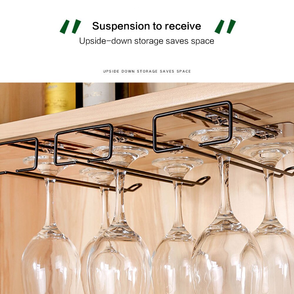 Nuttig Ijzeren Wijnrek Glas Houder Opknoping Bar Hanger Plank Roestvrij Staal Glas Wijn Rek Stand Papier Roll houder