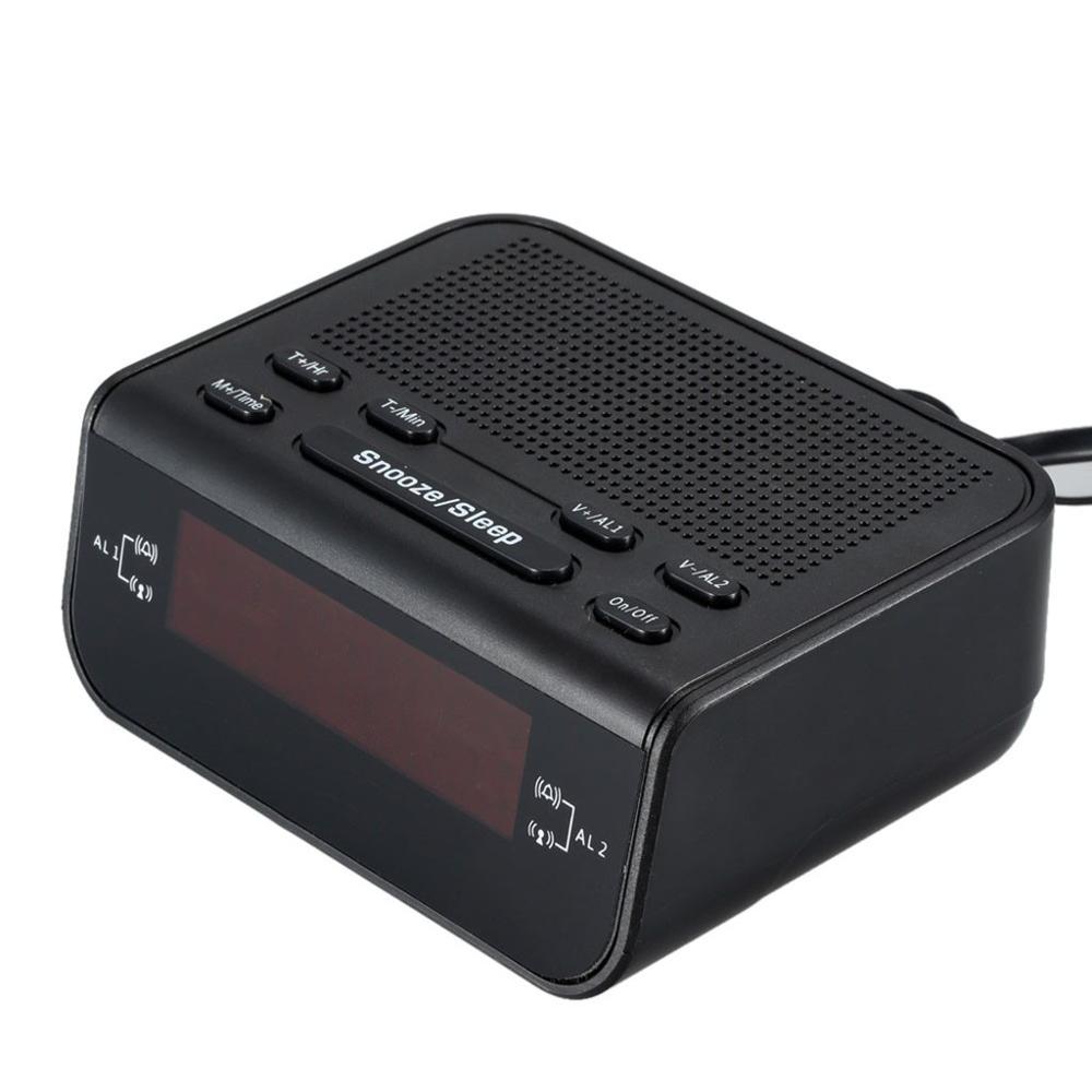 Fantastische Led Fm Radio Digitale Wekker Met Sleep Timer Snooze Fuction Compacte Digitale Modern Eu Plug Digitale Cd