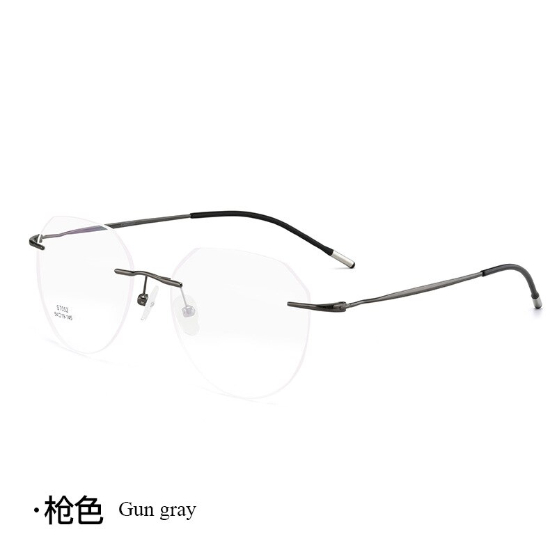 Monture de lunettes en alliage de titane ultralégère pour hommes et femmes, monture carrée, Prescription de myopie, verre optique pour les yeux: GRAY