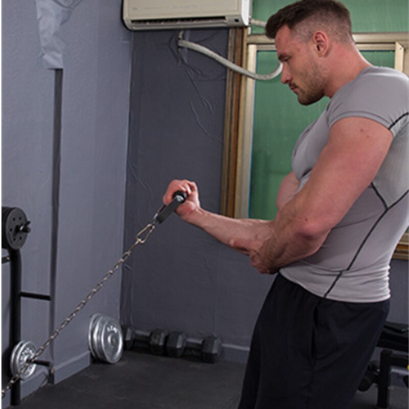 LAT Pulldown Cable Machine Metal Steel Handles with TPE for Heavy Duty Workout Tricep Muscle Training Home Gym Fitness Equipment