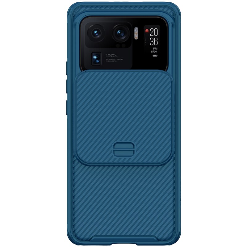 Nillkin – coque de téléphone portable CamShield Pro pour Xiaomi Mi 11 Ultra, luxueuse et rigide, avec caméra coulissante, Protection de confidentialité: Bleu