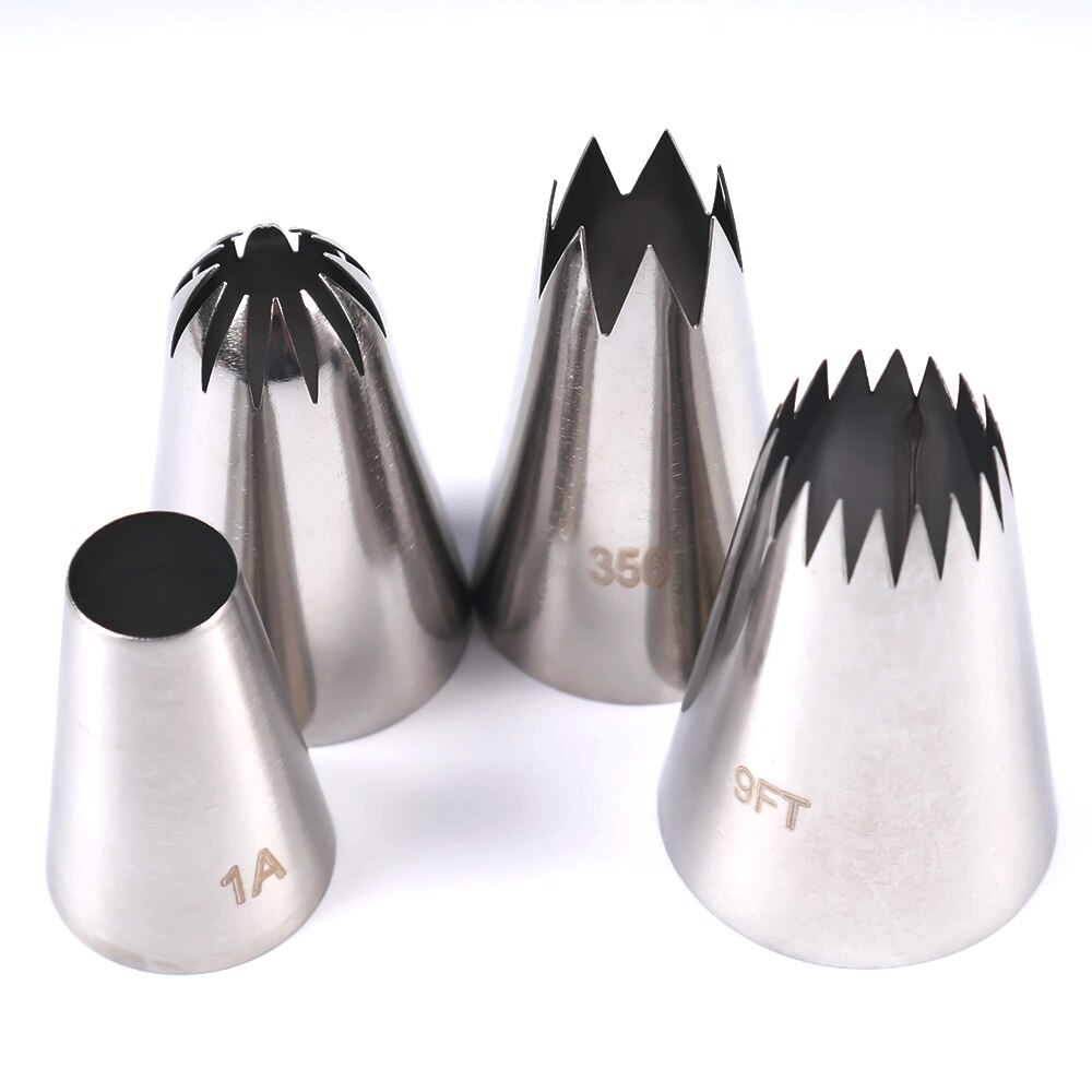 1/3/4/5/8/10 STUKS Grote Icing Piping Nozzle Russische Pastry Tips Bakken gereedschap Taarten Decoratie Set Rvs Nozzles Cupcake