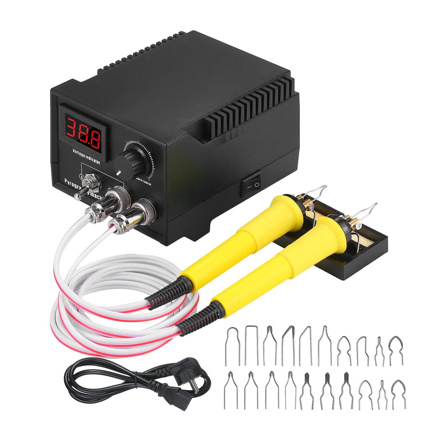 60W 110V-240V Woodburner Holz Verbrennung Werkzeug Bausatz Einstellbare 0 ℃-800 ℃ Holzbeheizten Brandmalerei stift Maschine einstellen Elektrische Lötkolben