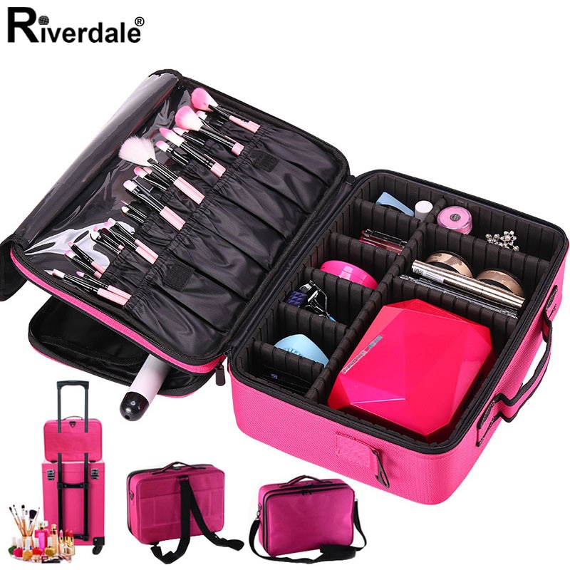 Women Brand Cosmetic Bag Travel Makeup Organizer Make Up Box Cosmetics Pouch Bags Beauty Case For Makeup Artist