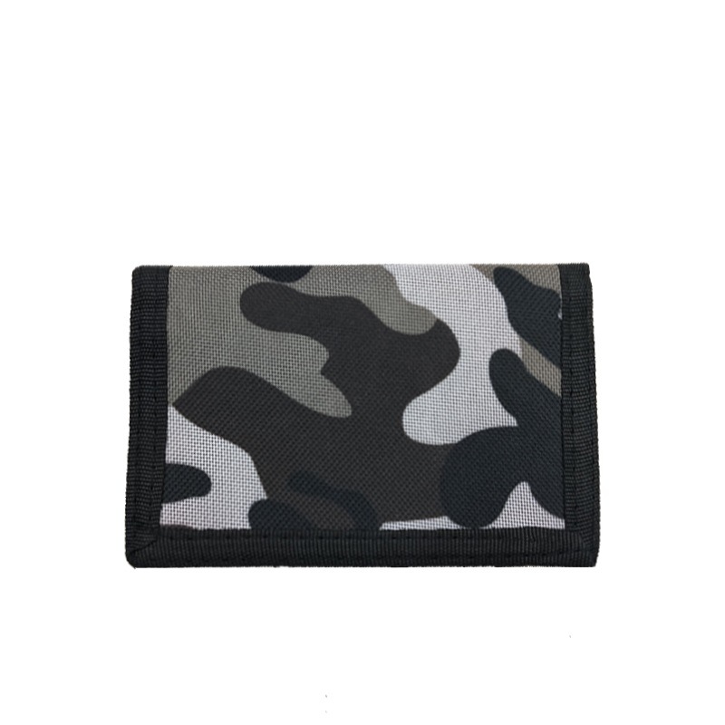 Nylon Rfid Fabric Camouflage Boys Wallet With Key Holder Trifold Canvas Outdoor Sports Kids Wallet Wallet For Teenage Boys: Blue