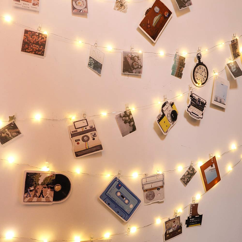 Guirlande lumineuse à Clip Photo, 2M/5M/10M, boîte à piles LED, guirlande pour chambre à coucher, fête à domicile, mur Photo, décoration de mariage et de noël