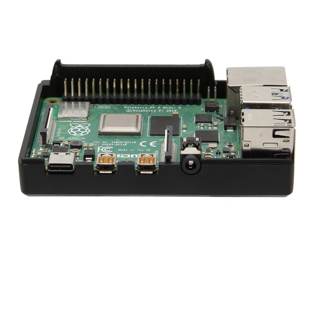 Raspberry Pi 4 Aluminum Alloy Passive Cooling Heat Dissipation Enclosure Metal Case for Raspberry Pi 4 Model B Only
